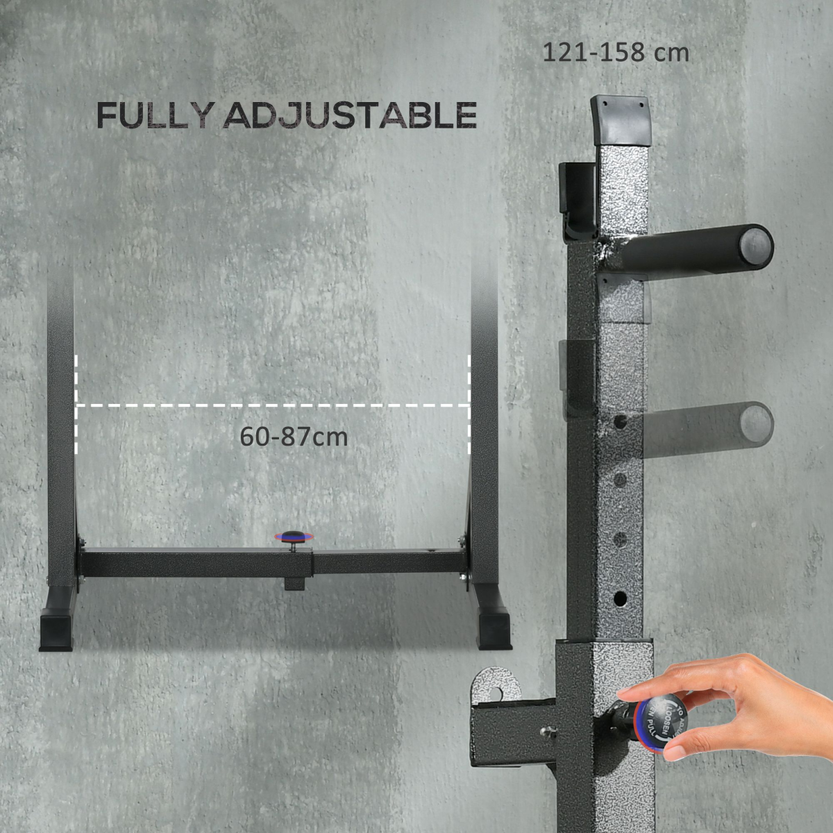 SPORTNOW Heavy Duty Adjustable Squat Rack