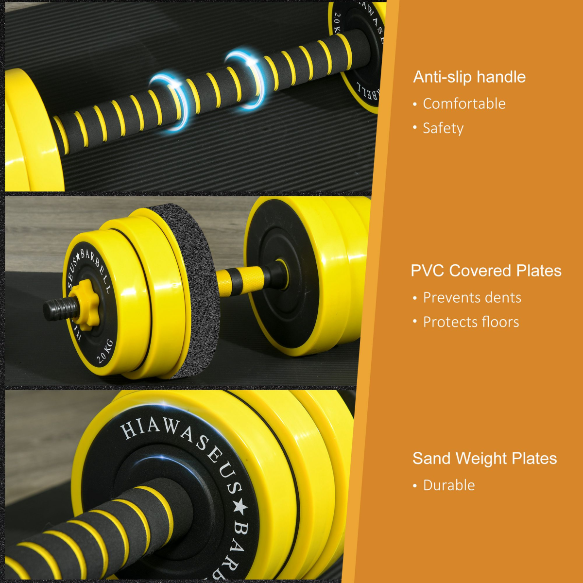 30KG Barbell & Dumbbell Set for Home Fitness Training