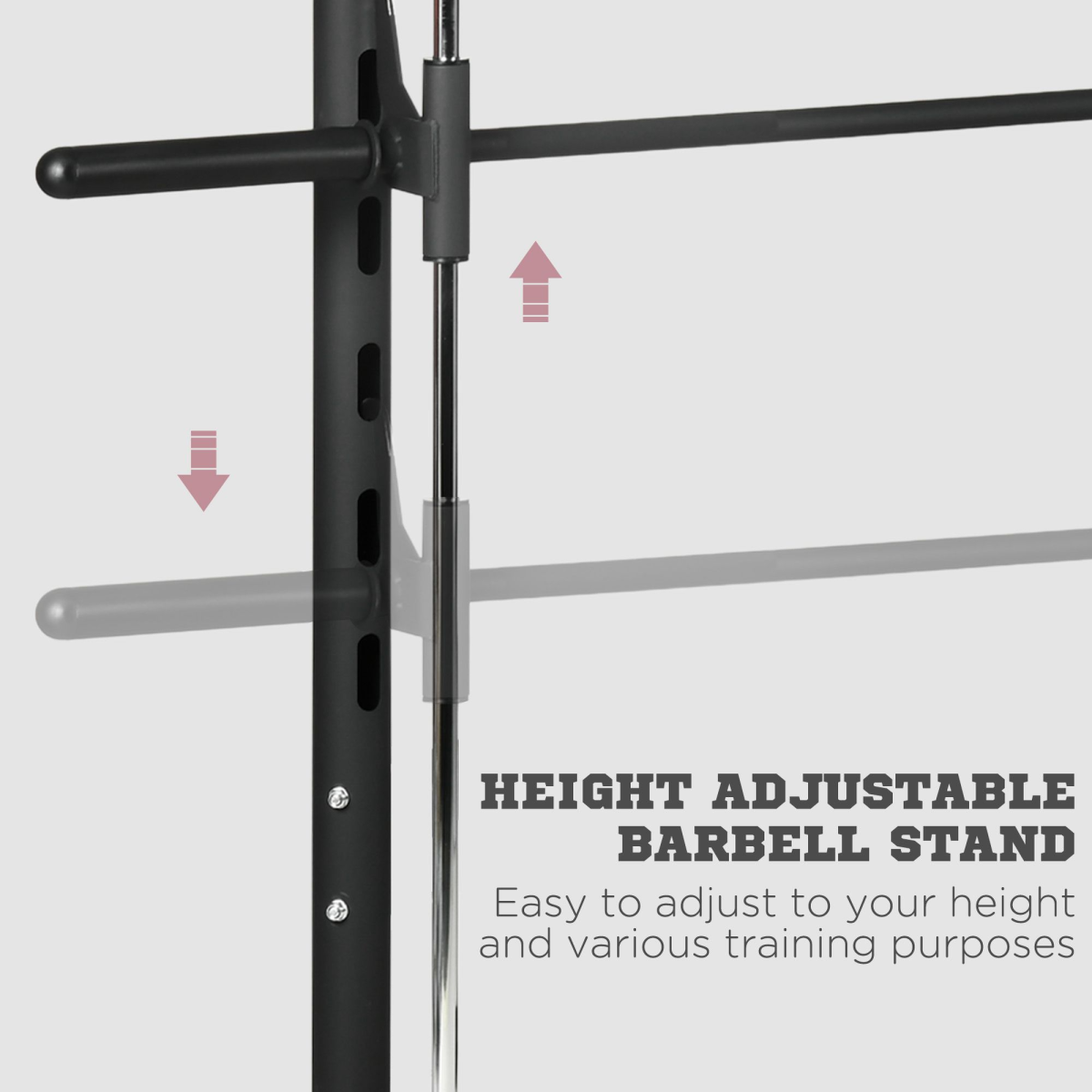 HOMCOM Adjustable Squat Rack & Pull-Up Bar
