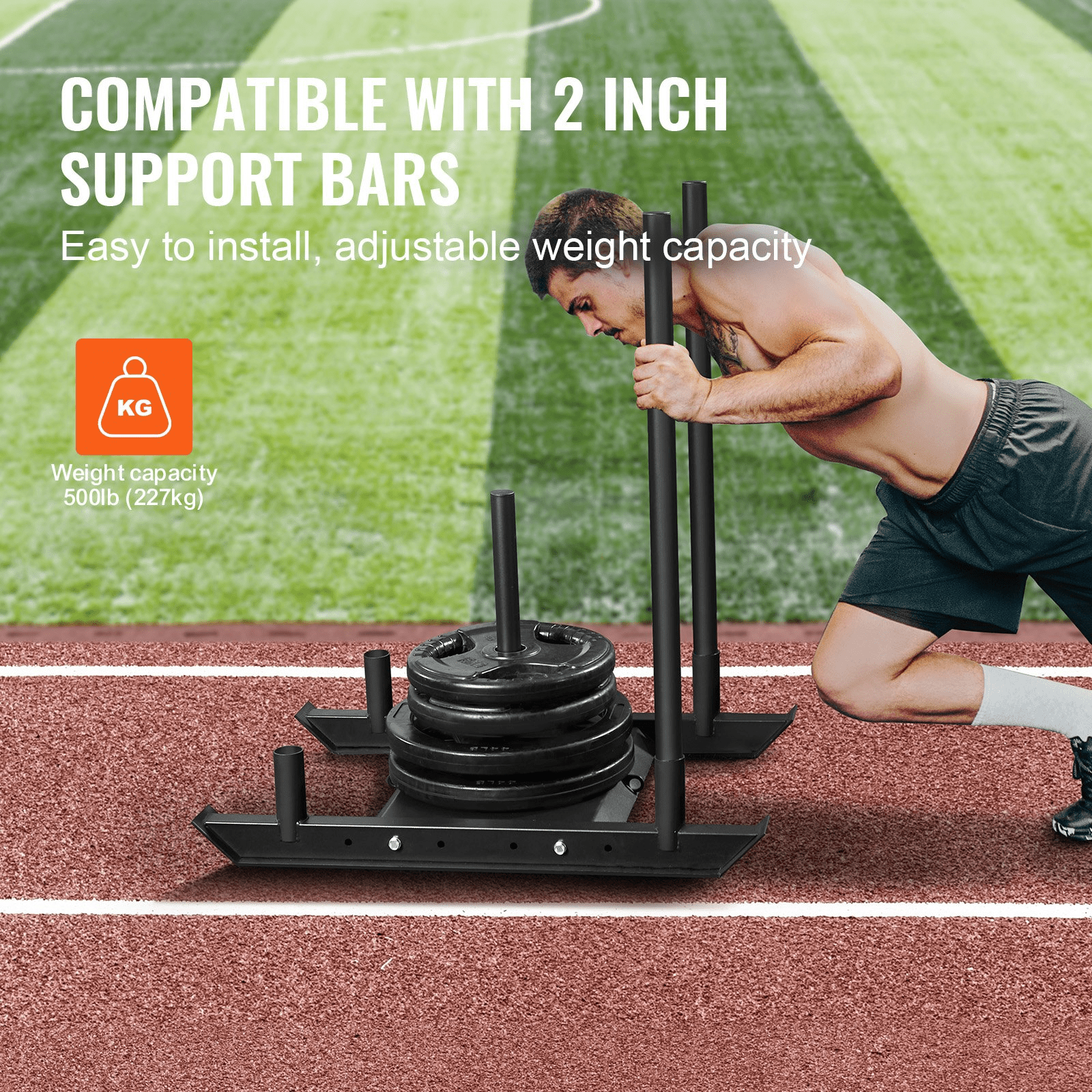Pull Push Power Sled VEVOR Weight Training Sled - Powerful Pull Push Power Sled