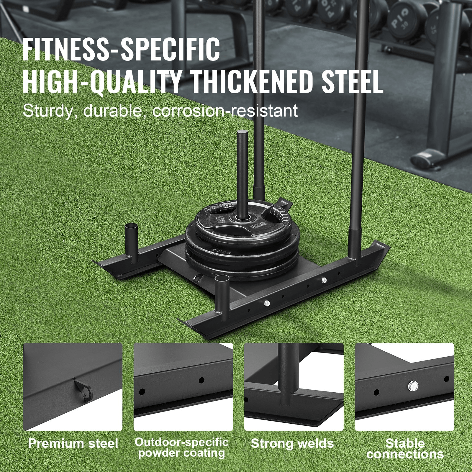 Pull Push Power Sled VEVOR Weight Training Sled - Powerful Pull Push Power Sled
