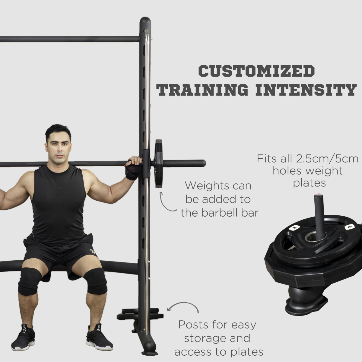 HOMCOM Adjustable Squat Rack & Pull-Up Bar