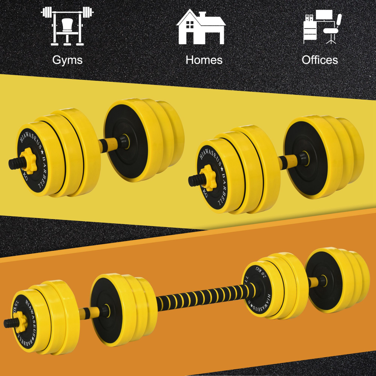 30KG Barbell & Dumbbell Set for Home Fitness Training