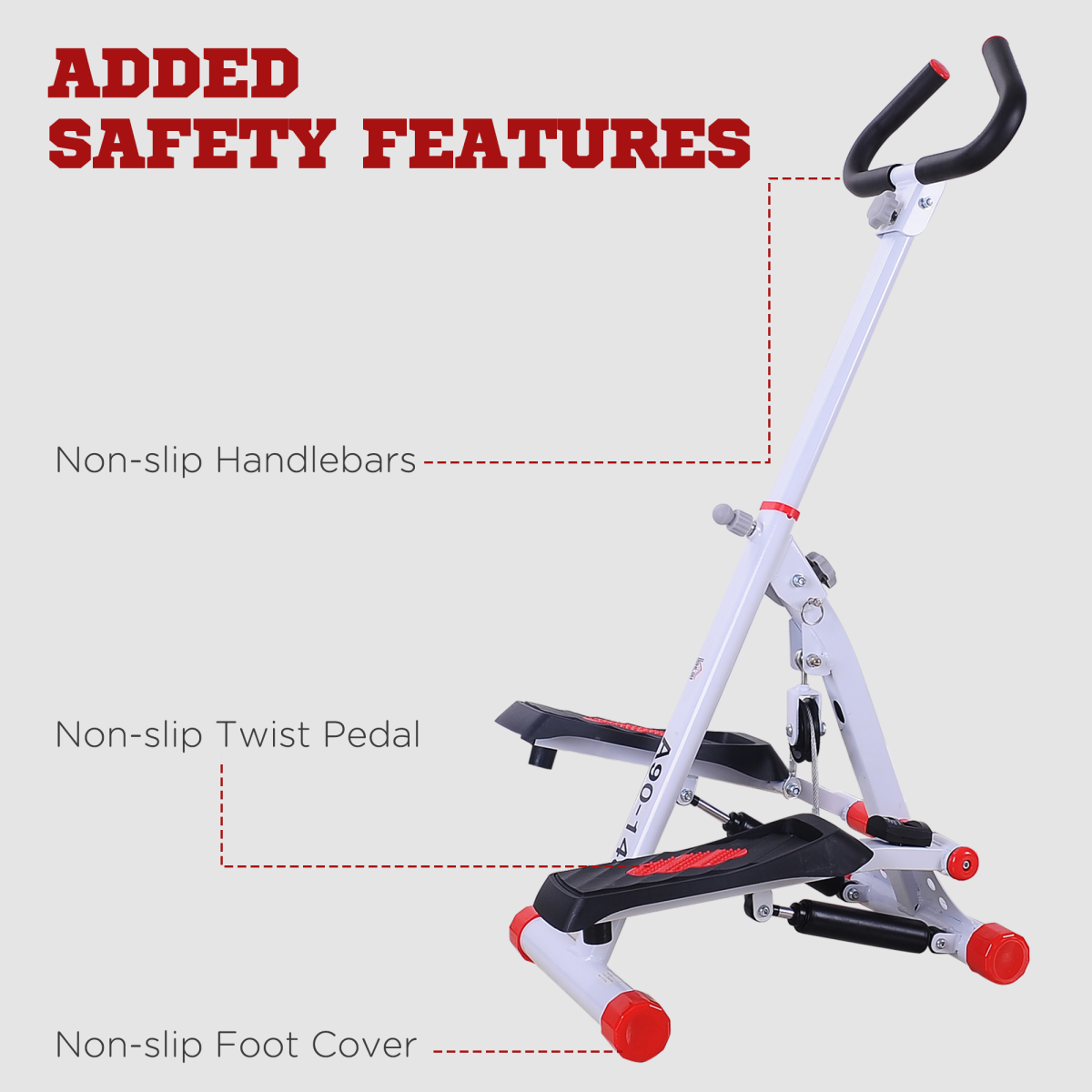 Compact Adjustable Stepper with LCD & Handlebar