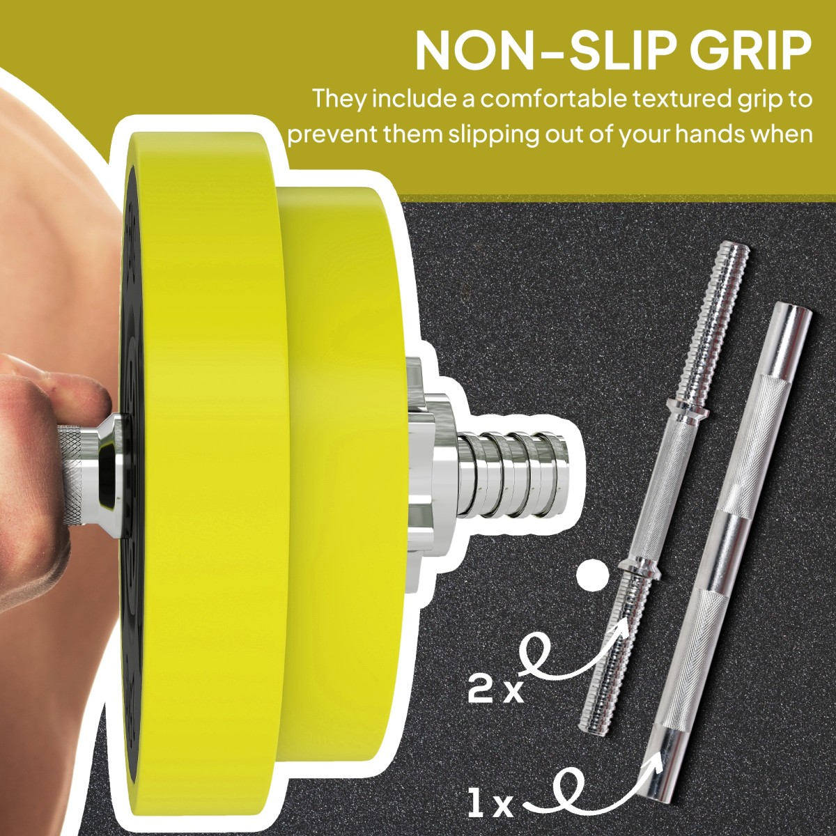 HOMCOM 20kg Adjustable Barbell & Dumbbell Set