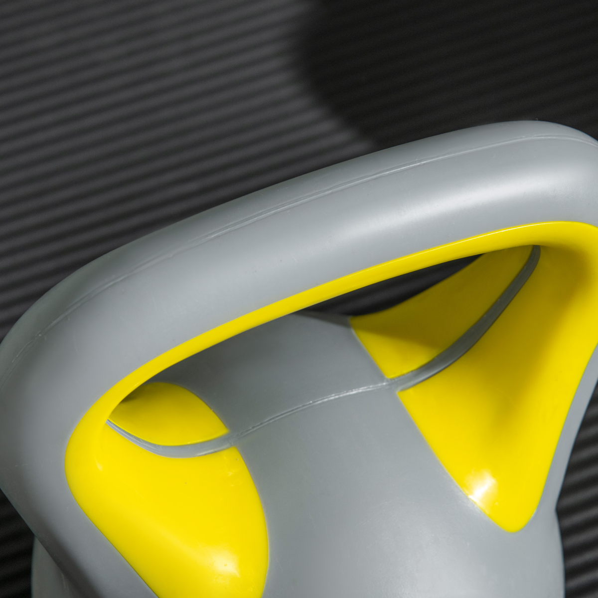 SPORTNOW 4kg Kettlebell - Yellow & Grey