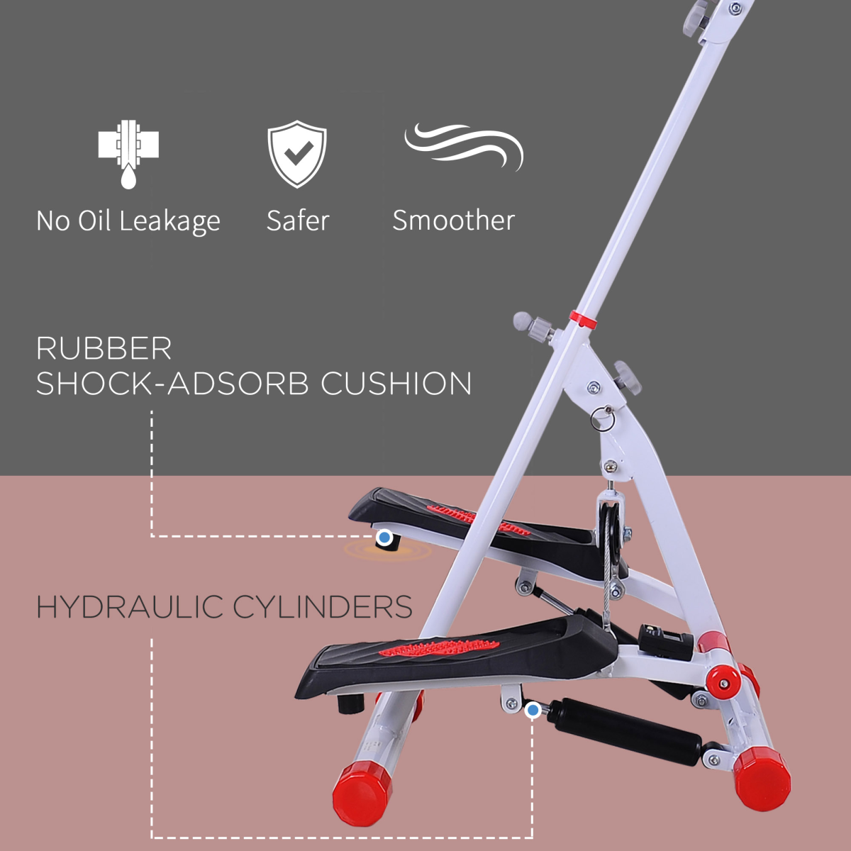 Compact Adjustable Stepper with LCD & Handlebar