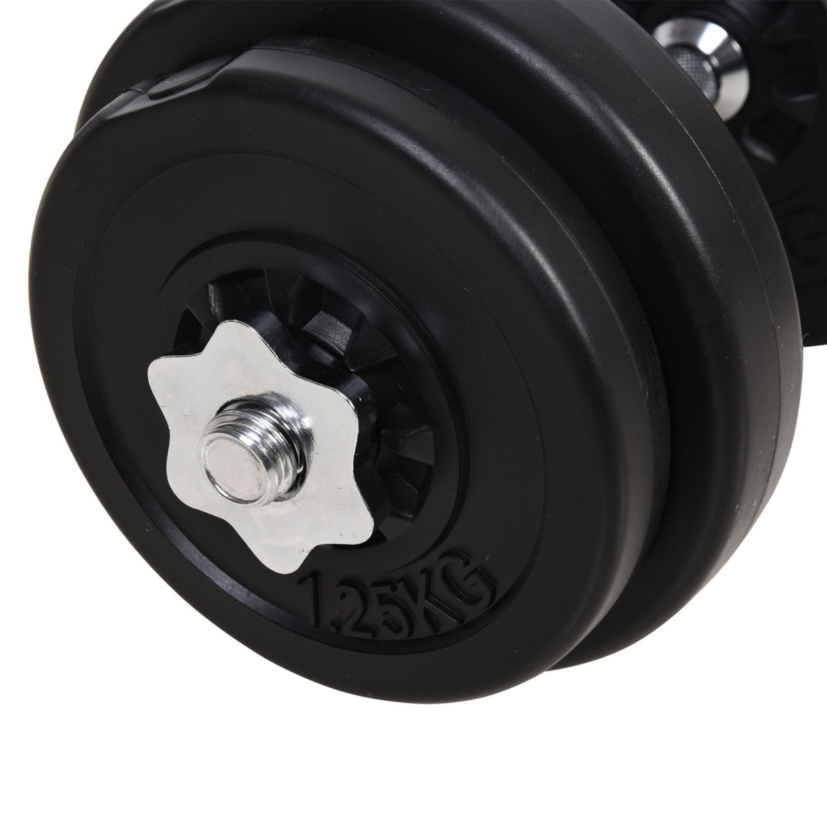 HOMCOM 65kg Adjustable Dumbbell & Barbell Set