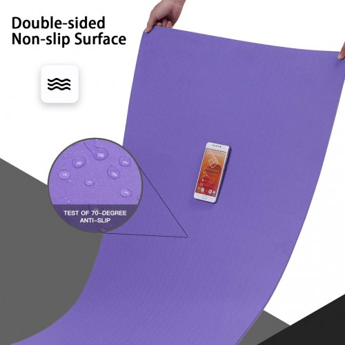 Yoga-1 Kono TPE Classic Yoga Mat in Purple for Ultimate Grip & Comfort - Fitness Max