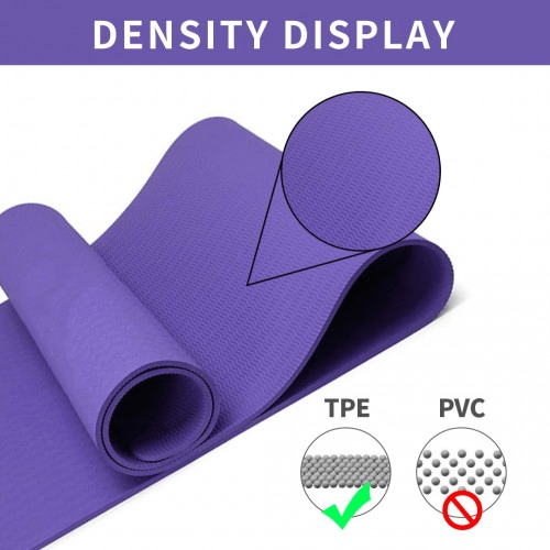 Yoga-1 Kono TPE Classic Yoga Mat in Purple for Ultimate Grip & Comfort - Fitness Max