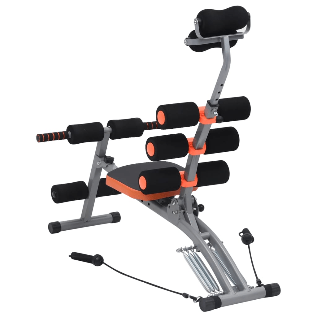 vidaXL L-shaped Abdominal Trainer Elastic Strings Home Office Fitness Equipment - Fitness Max