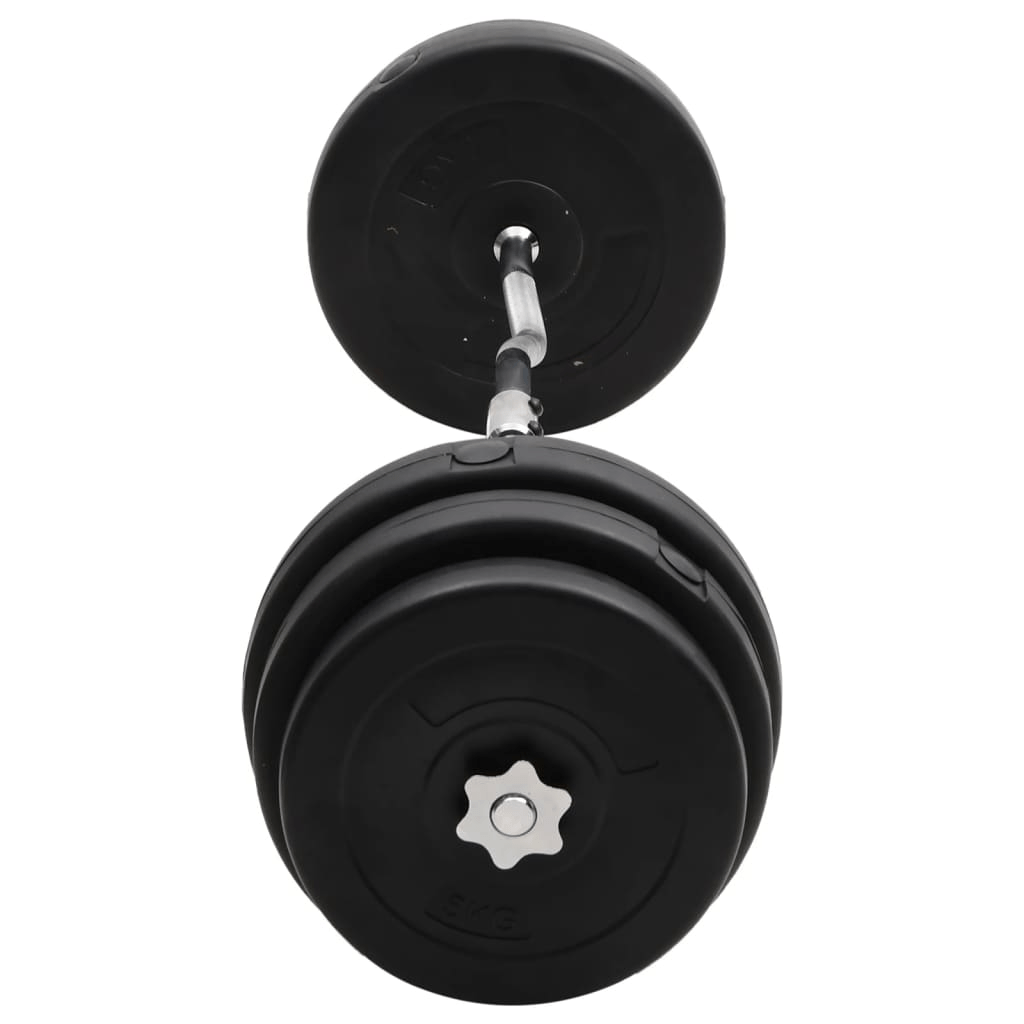 vidaXL Curl Barbell with 90 kg Plates: Versatile Home Gym Gear - Fitness Max