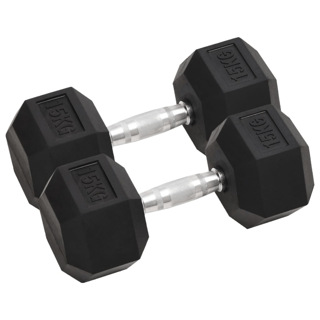 Dumbbell vidaXL 2 pcs 30 kg Cast Iron Dumbbells