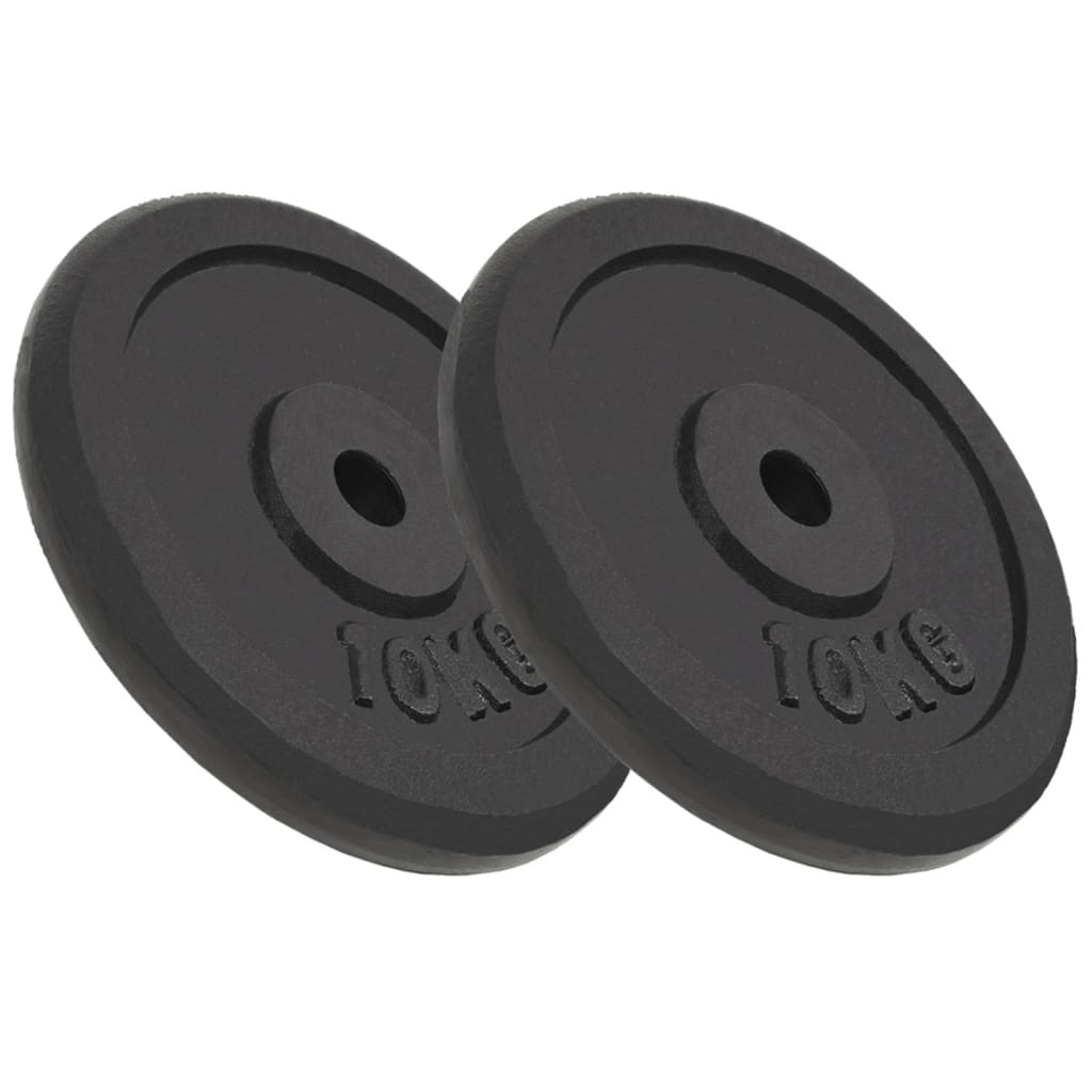 free weights vidaXL 2x10 kg Cast Iron Weight Plates