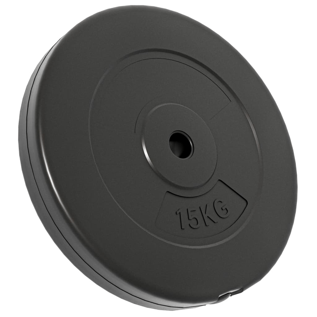 Free weights vidaXL 30 kg Cement Weight Plates - Durable Plastic Coating