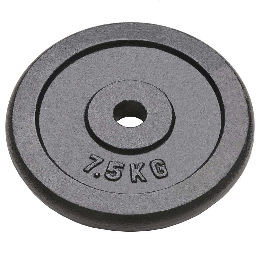 free weights vidaXL 4x7.5 kg Cast Iron Weight Plates