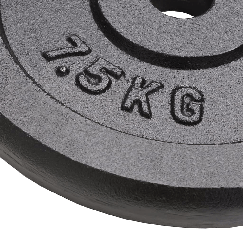 free weights vidaXL 4x7.5 kg Cast Iron Weight Plates