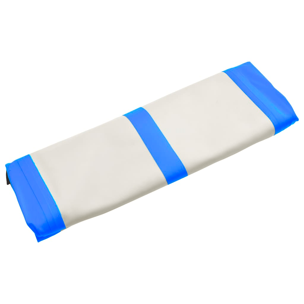 vidaXL Blue Inflatable Gymnastics Mat with Pump: Durable PVC Exercise Mat - Fitness Max
