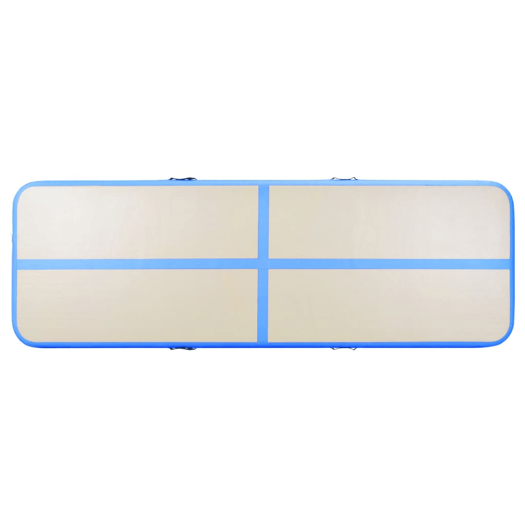 vidaXL Gymnastics Mat with Pump 700x100x10 cm PVC Blue for Training - Fitness Max