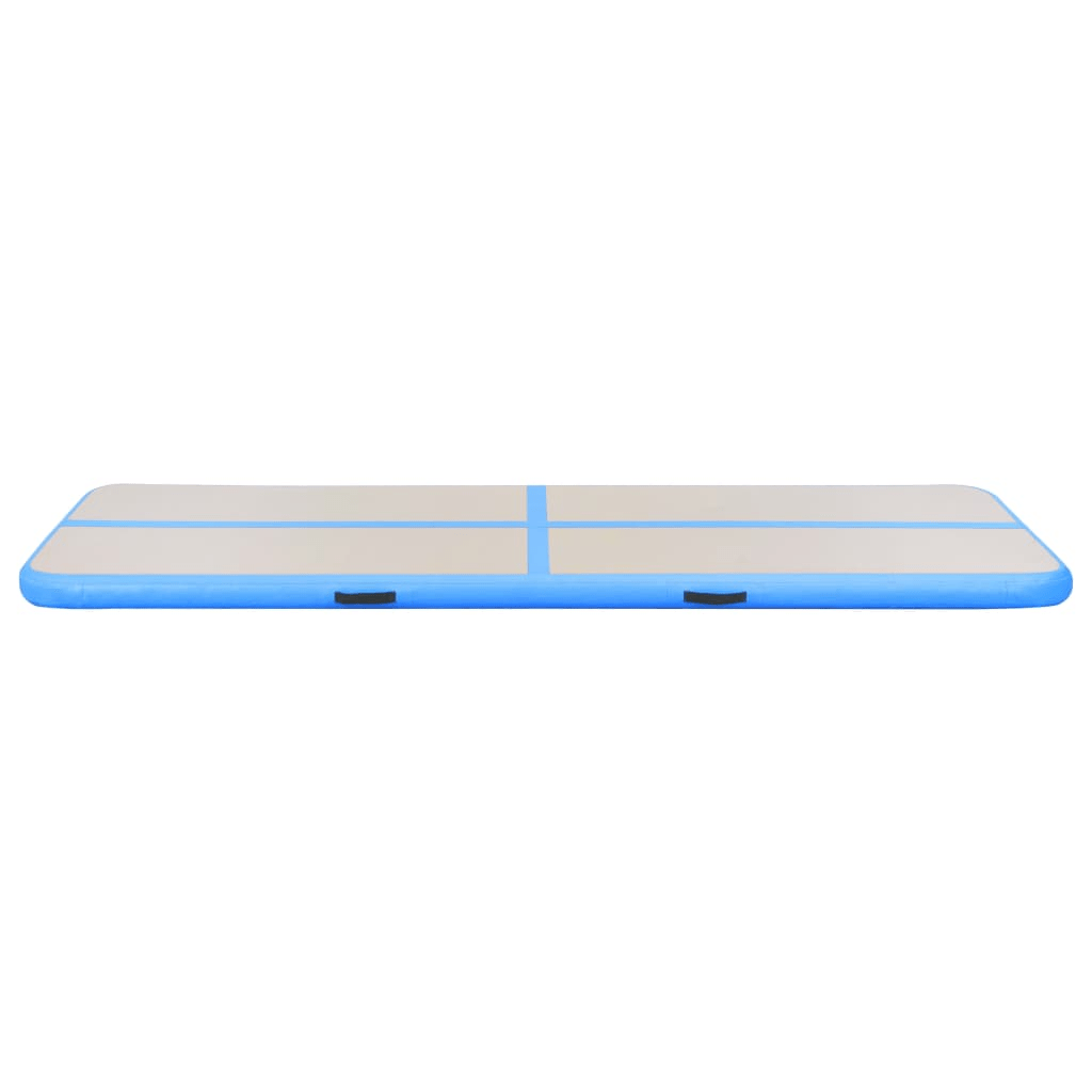 vidaXL Gymnastics Mat with Pump 700x100x10 cm PVC Blue for Training - Fitness Max