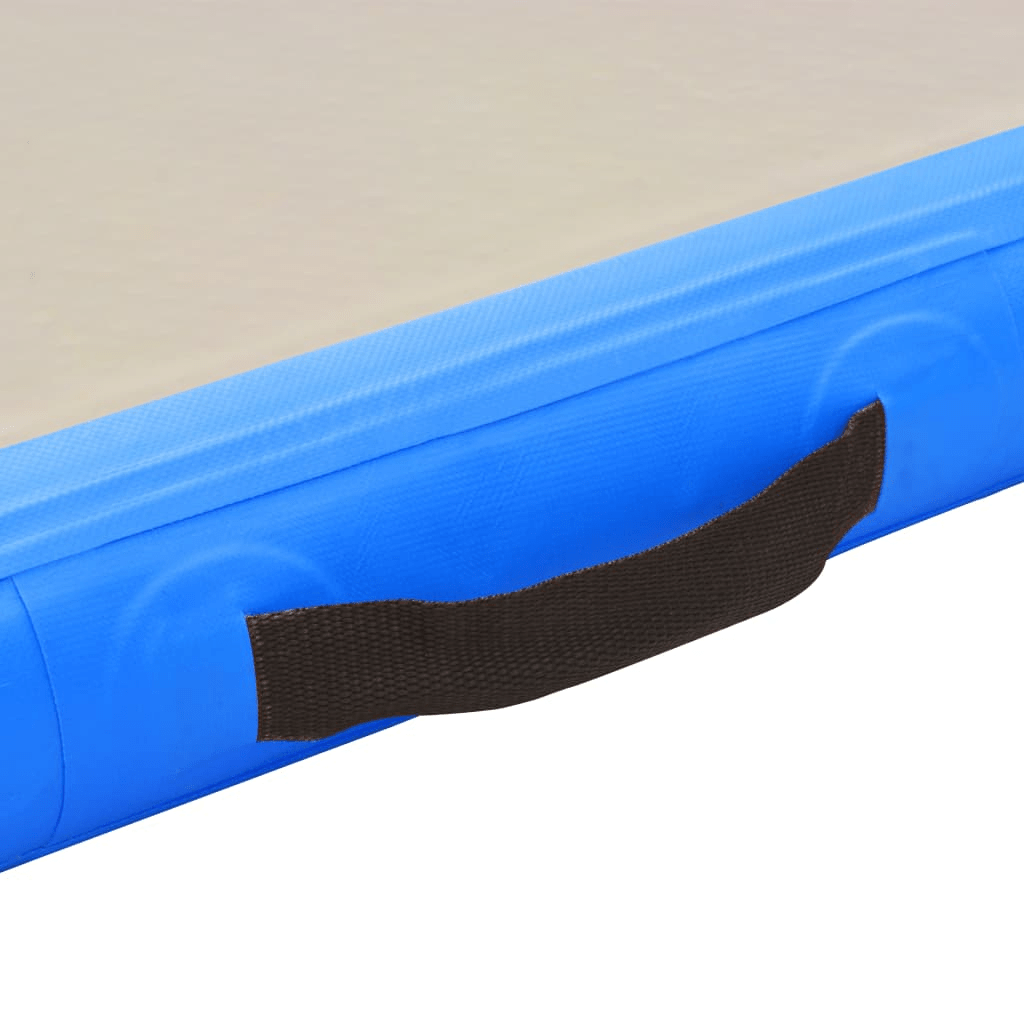 vidaXL Gymnastics Mat with Pump 700x100x10 cm PVC Blue for Training - Fitness Max