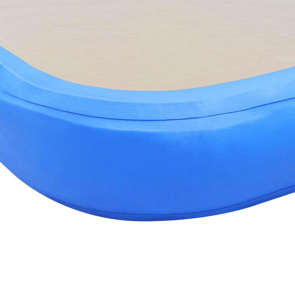 vidaXL Gymnastics Mat with Pump 700x100x10 cm PVC Blue for Training - Fitness Max