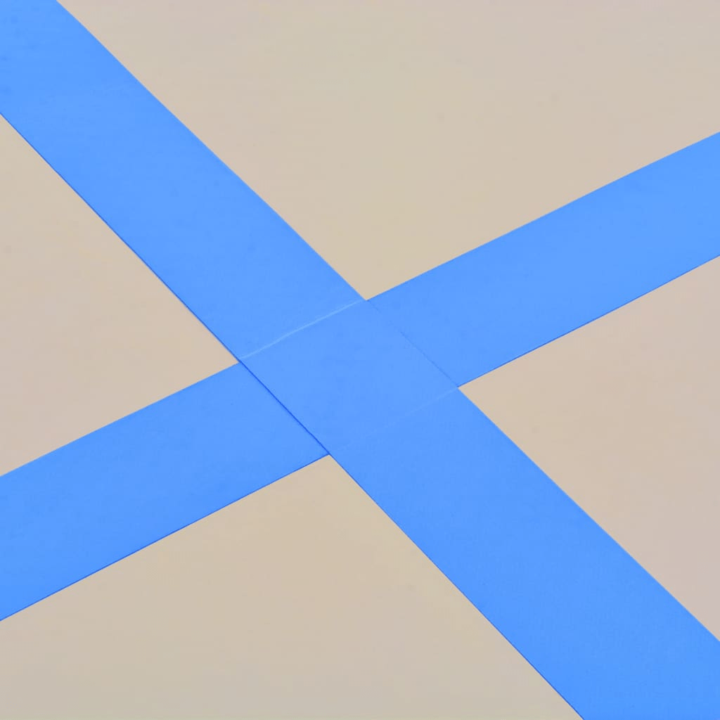 vidaXL Gymnastics Mat with Pump 700x100x10 cm PVC Blue for Training - Fitness Max