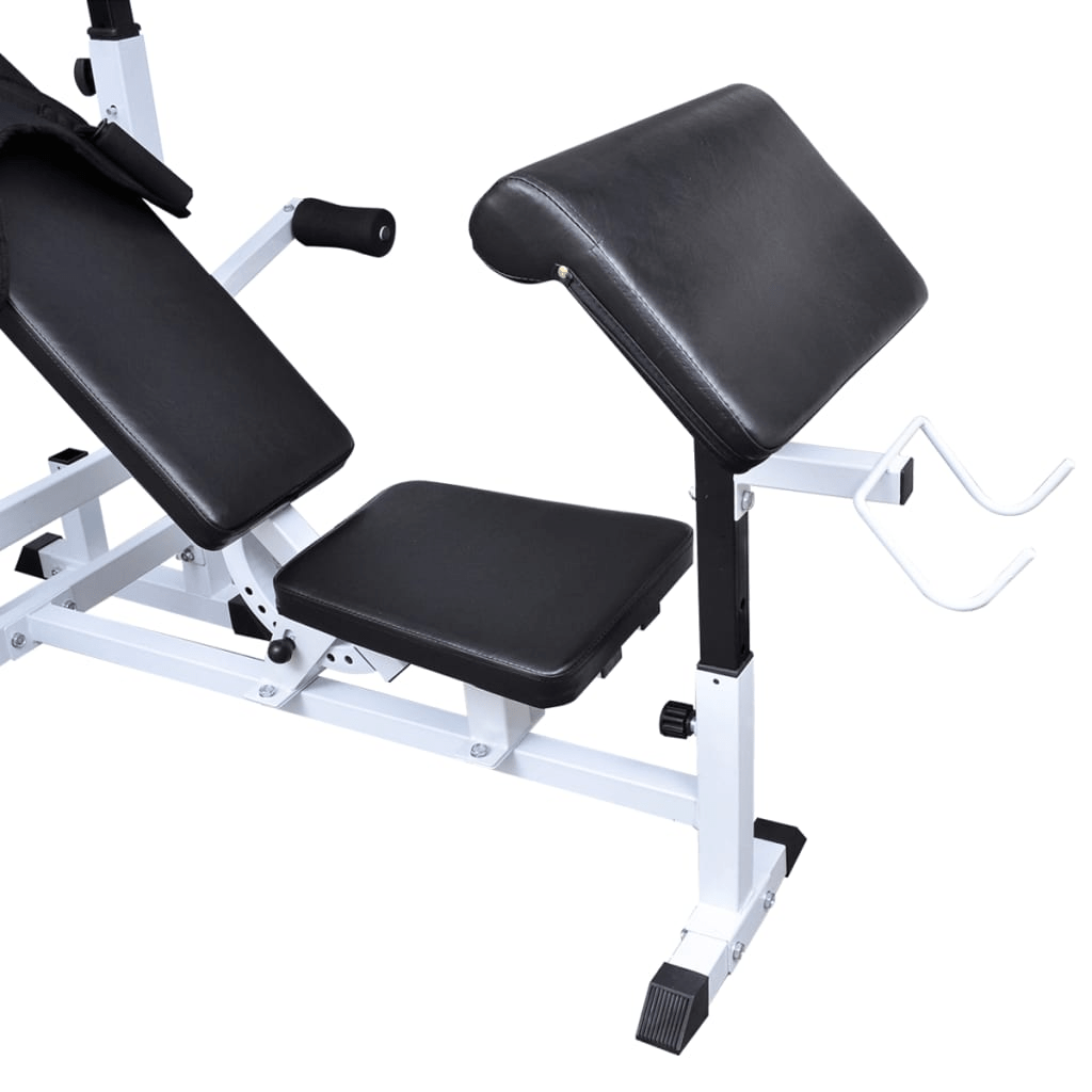 Multi Gym vidaXL Weight Bench & 120 kg Barbell Dumbbell Set