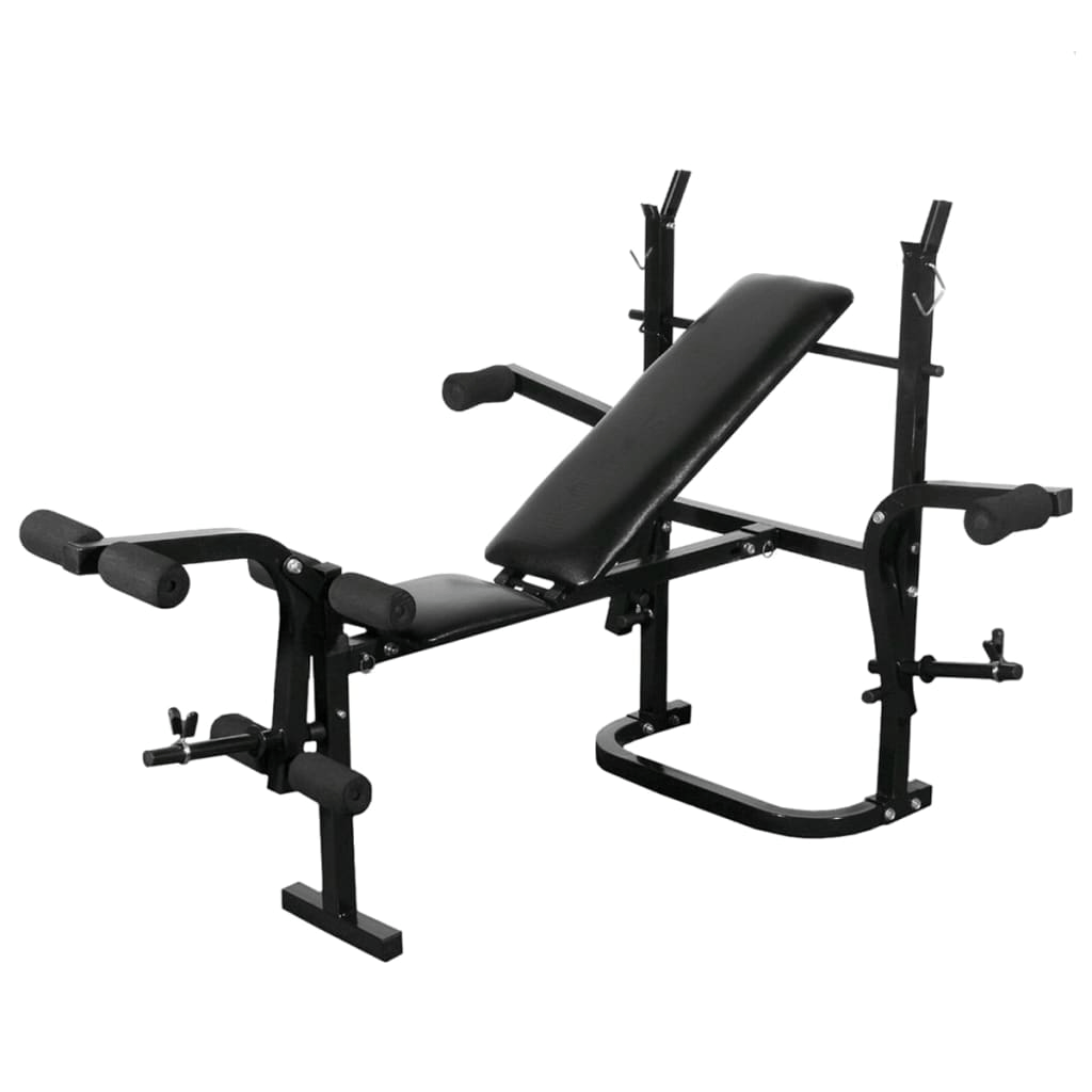 Multi Gym vidaXL Weight Bench with Weight Rack, Barbell and Dumbbell Set