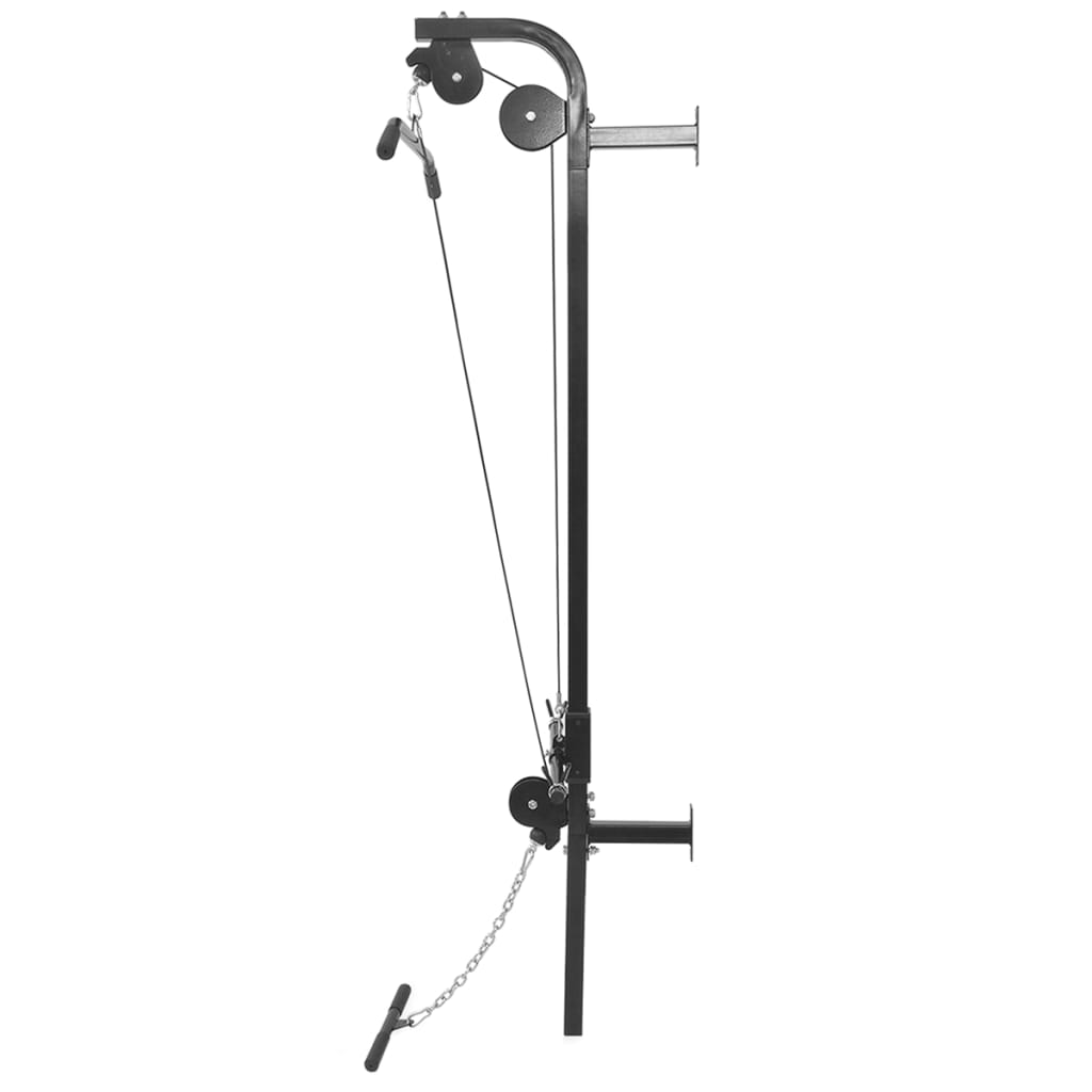 Power Tower vidaXL Wall Mounted Power Tower with Barbell and Dumbbell Set