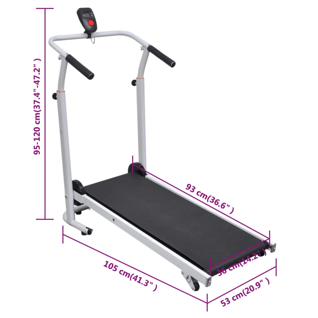 vidaXL Compact Folding Treadmill for Home Fitness in Black - Fitness Max