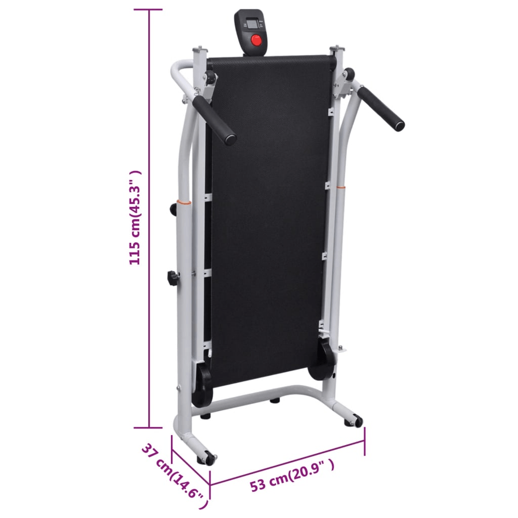 vidaXL Compact Folding Treadmill for Home Fitness in Black - Fitness Max