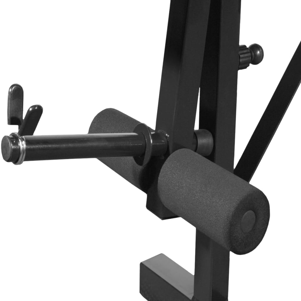 vidaXL Black Weight Bench: Adjustable, Foldable for Full Body Home Workout - Fitness Max