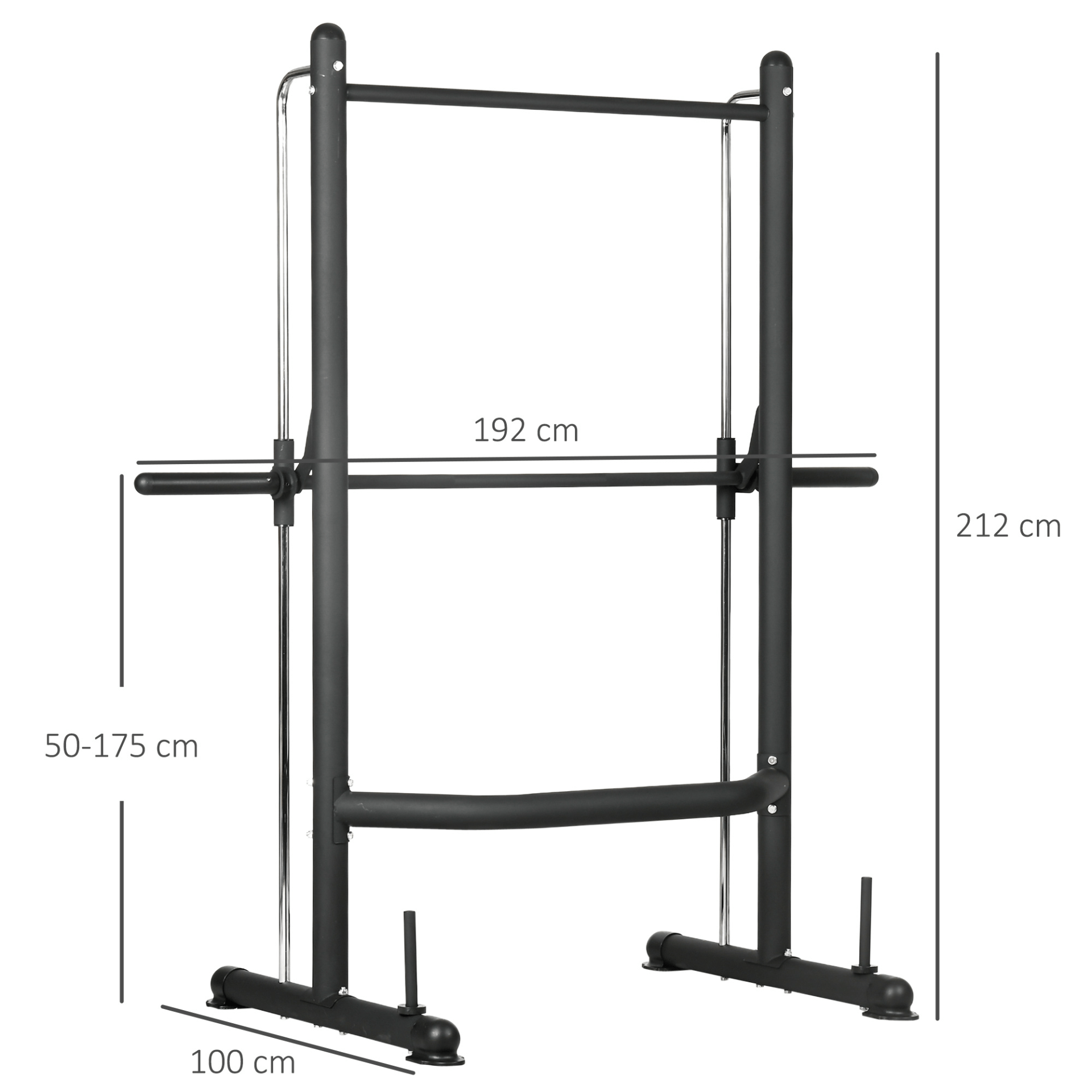Multi Gym Adjustable Weight Lifting Stand with Pull Up Bar