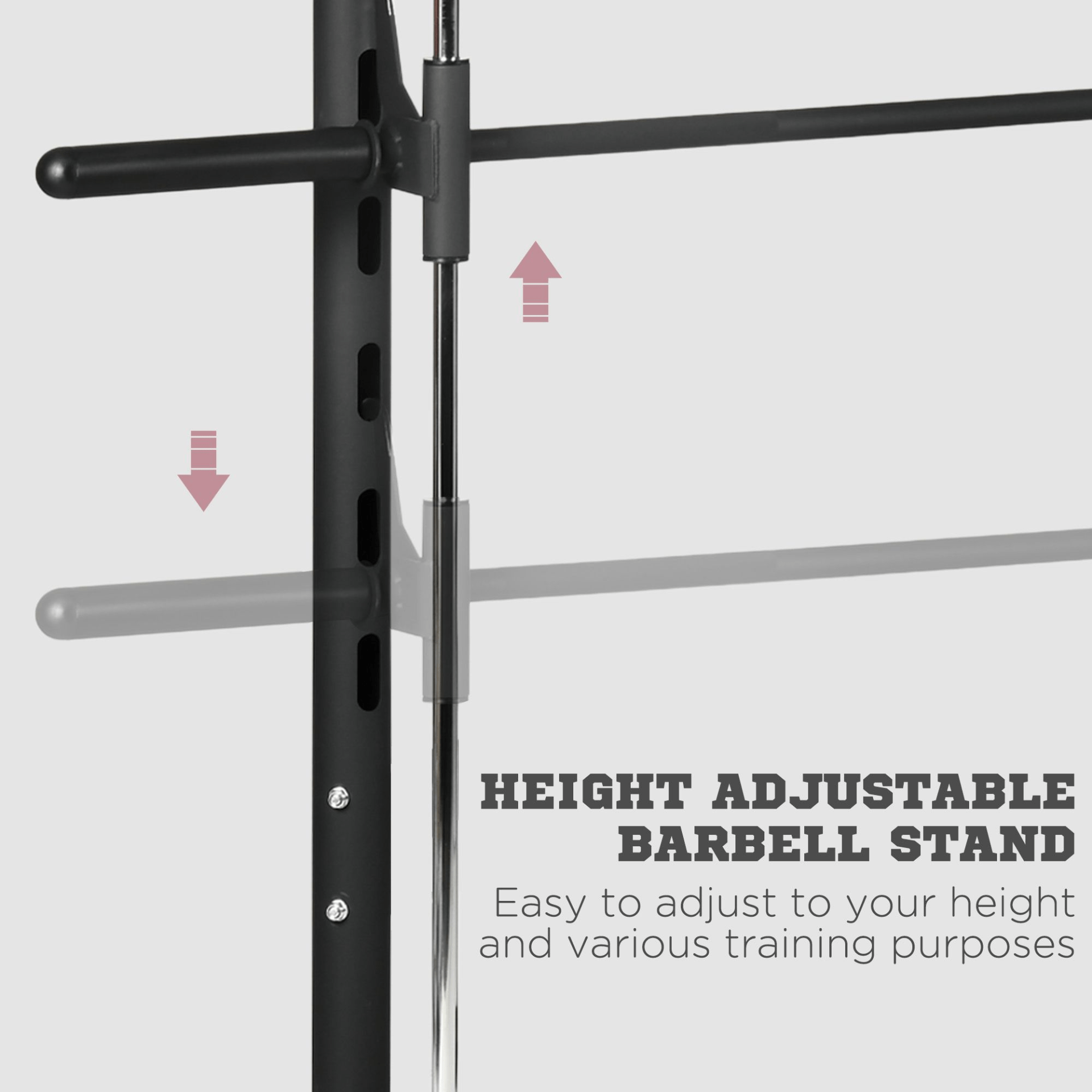 Multi Gym Adjustable Weight Lifting Stand with Pull Up Bar
