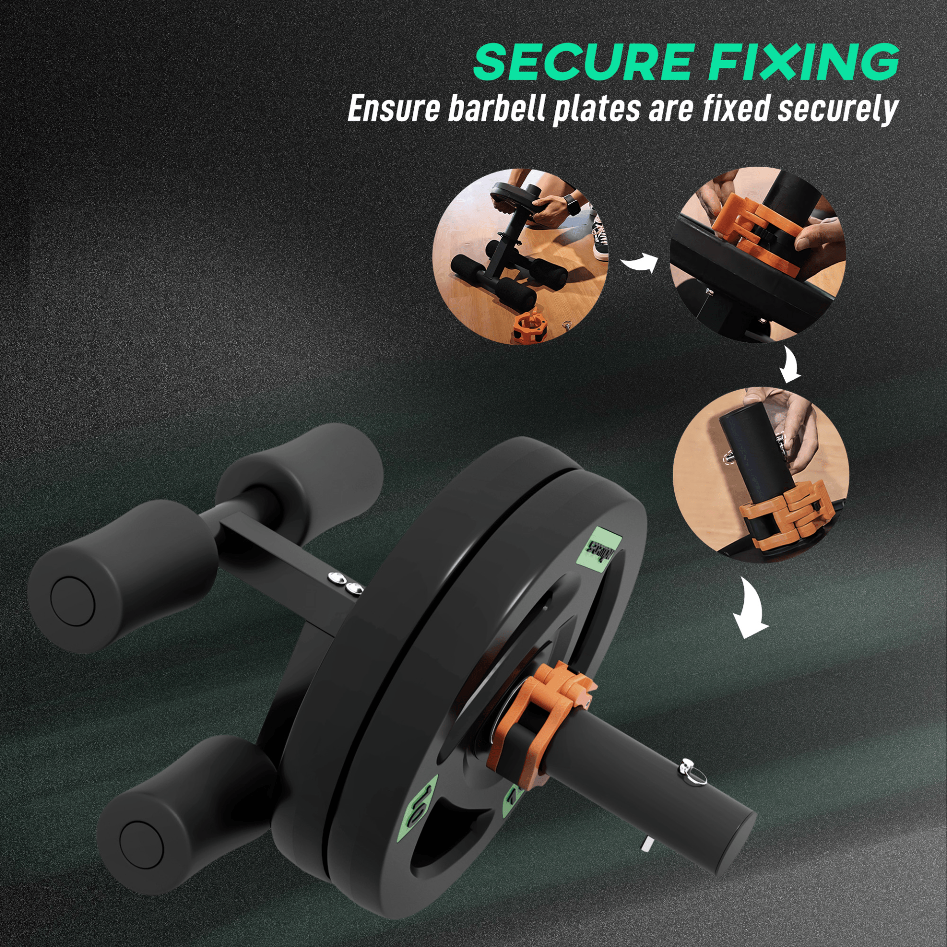 Tib Bar SPORTNOW Tib Bar with 2 x 10kg Olympic Weight Plates