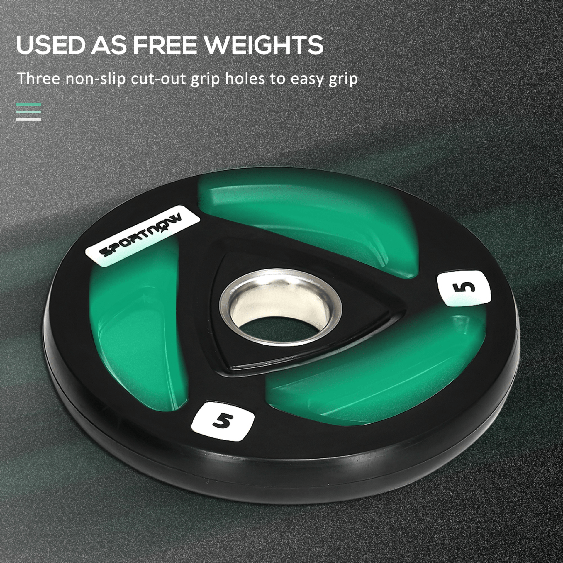 Tib Bar SPORTNOW Tib Bar with Olympic Weight Plates