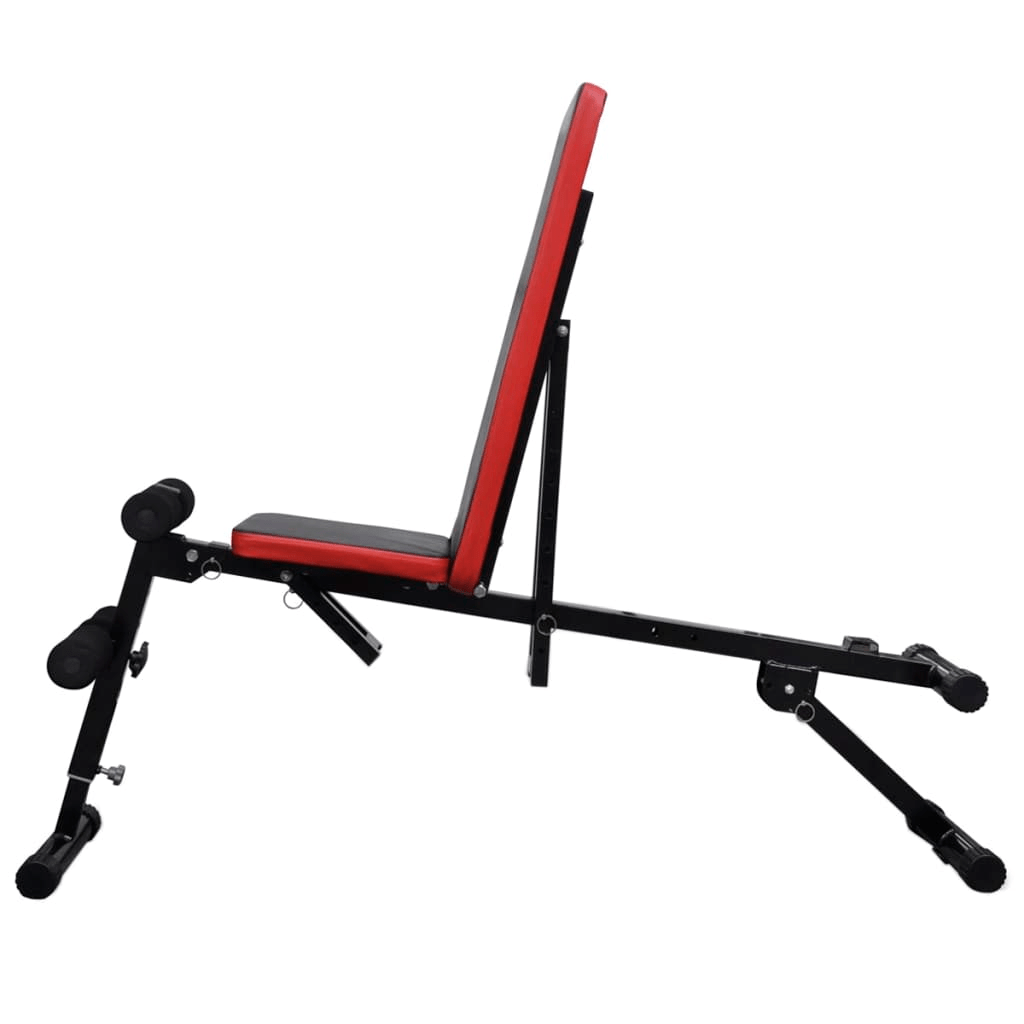 vidaXL Sit-up Bench with Barbell and Dumbbell Set for Home Gym - Fitness Max