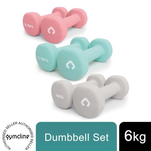 Gymcline 6KG Dumbbell Set with Sturdy Design for Beginner Cardio Training - Fitness Max