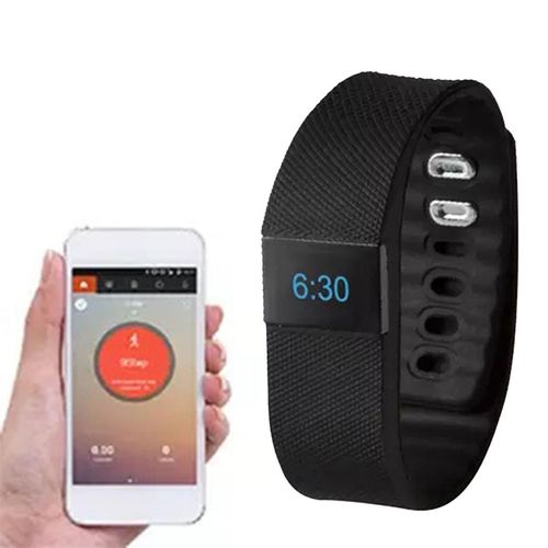 BAS-Tek Classic Bluetooth Fitness Tracker Bracelet in Black - Fitness Max