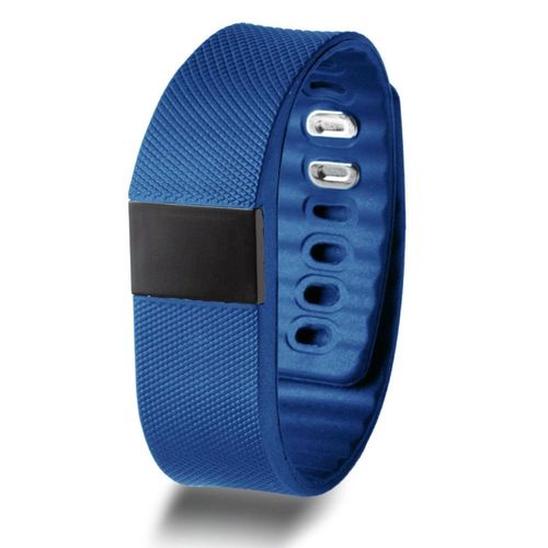 BAS-Tek Classic Fitness Bluetooth OLED Sports Activity Bracelet in Navy. - Fitness Max