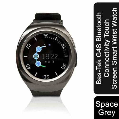 Fitness Trackers Bas-Tek G4S Bluetooth Touch Screen Smart Watch, Space Grey.