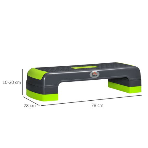 HOMCOM Three-Level Adjustable Aerobic Step Exercise Stepper for Home Office - Fitness Max