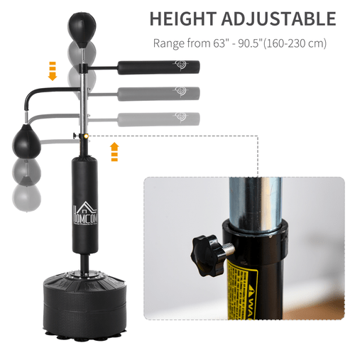 3-in-1 Punching Bag with Stand, 2 Speedballs, 360 Relax Bar by HOMCOM - Fitness Max