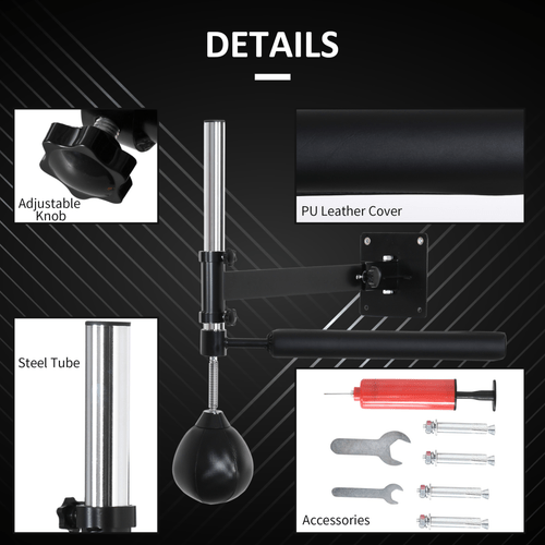 Boxing HOMCOM Wall Mount Speed Bag for Boxing