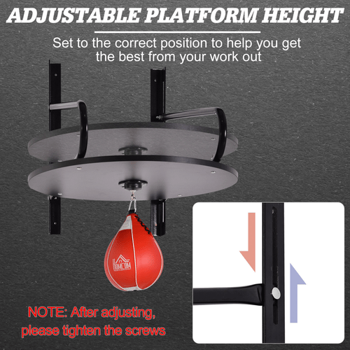 Boxing HOMCOM Wall-mounted Speed Bag Platform Punching Ball Hanging Kit