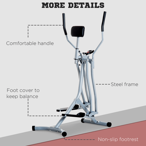 Air Walker Glider Cross Trainer with LCD for Home Gym by HOMCOM - Fitness Max