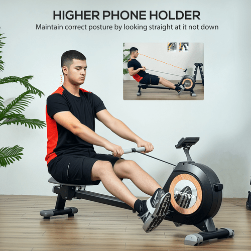 SPORTNOW 16-Level Magnetic Rowing Machine with LCD Display - Fitness Max