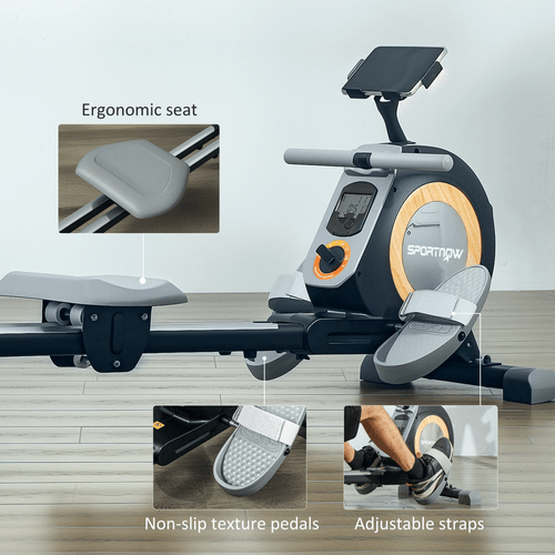 SPORTNOW 16-Level Magnetic Rowing Machine with LCD Display - Fitness Max