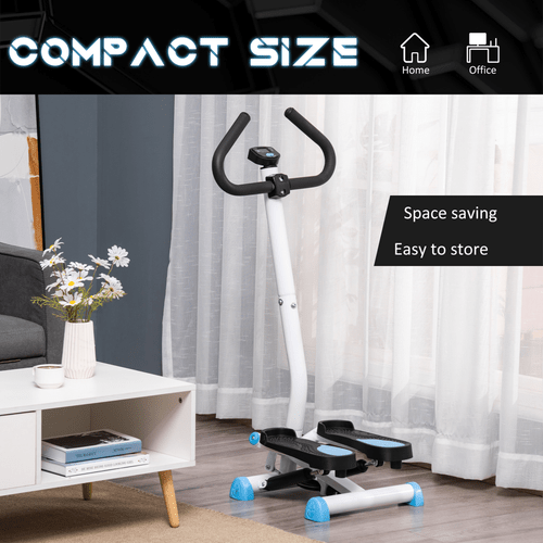Step Machine Twister Stepper Adjustable Step Machine with LCD Screen, Blue HOMCOM